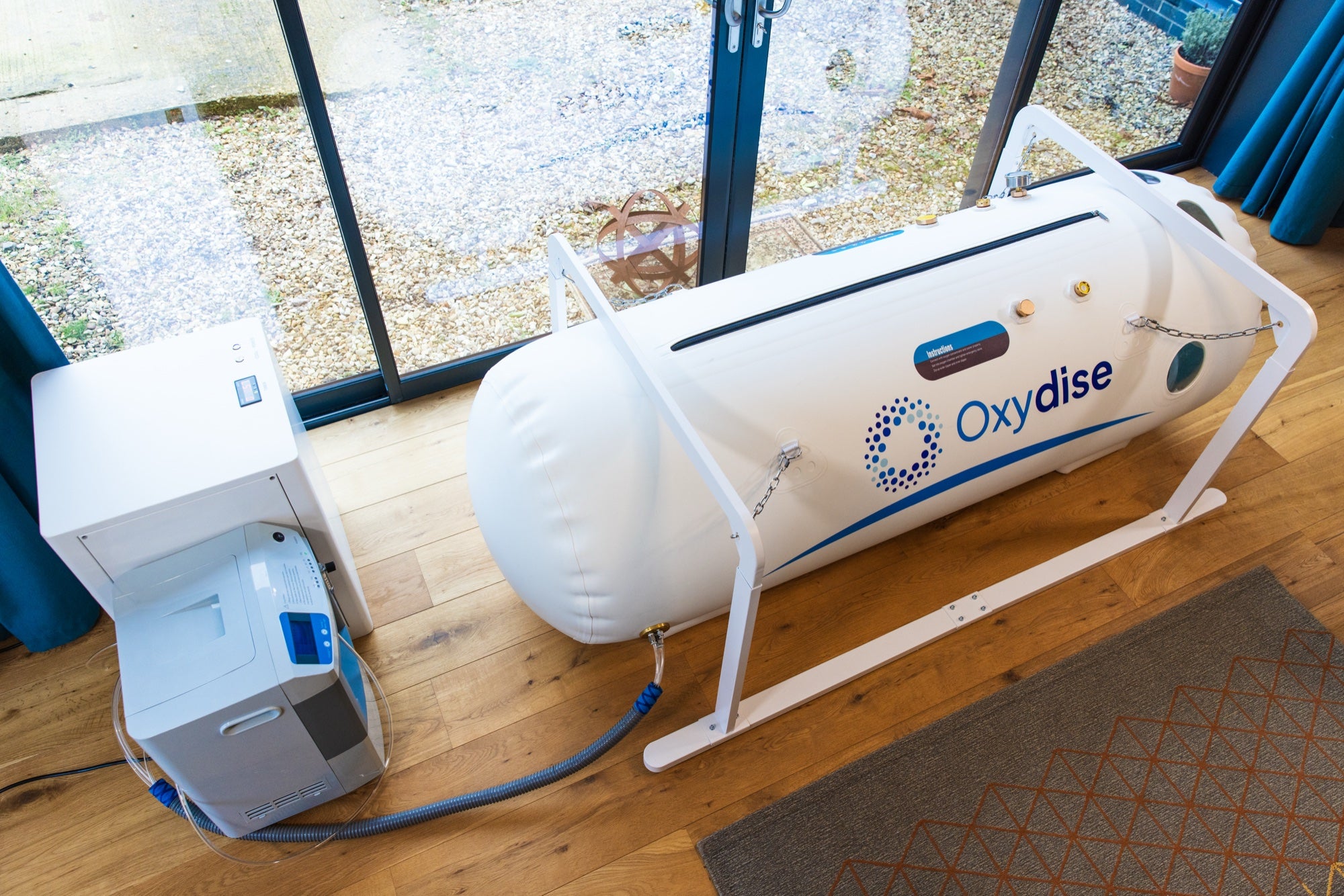 Original Oxydise lying soft-shell chamber photographed from above in February 2024