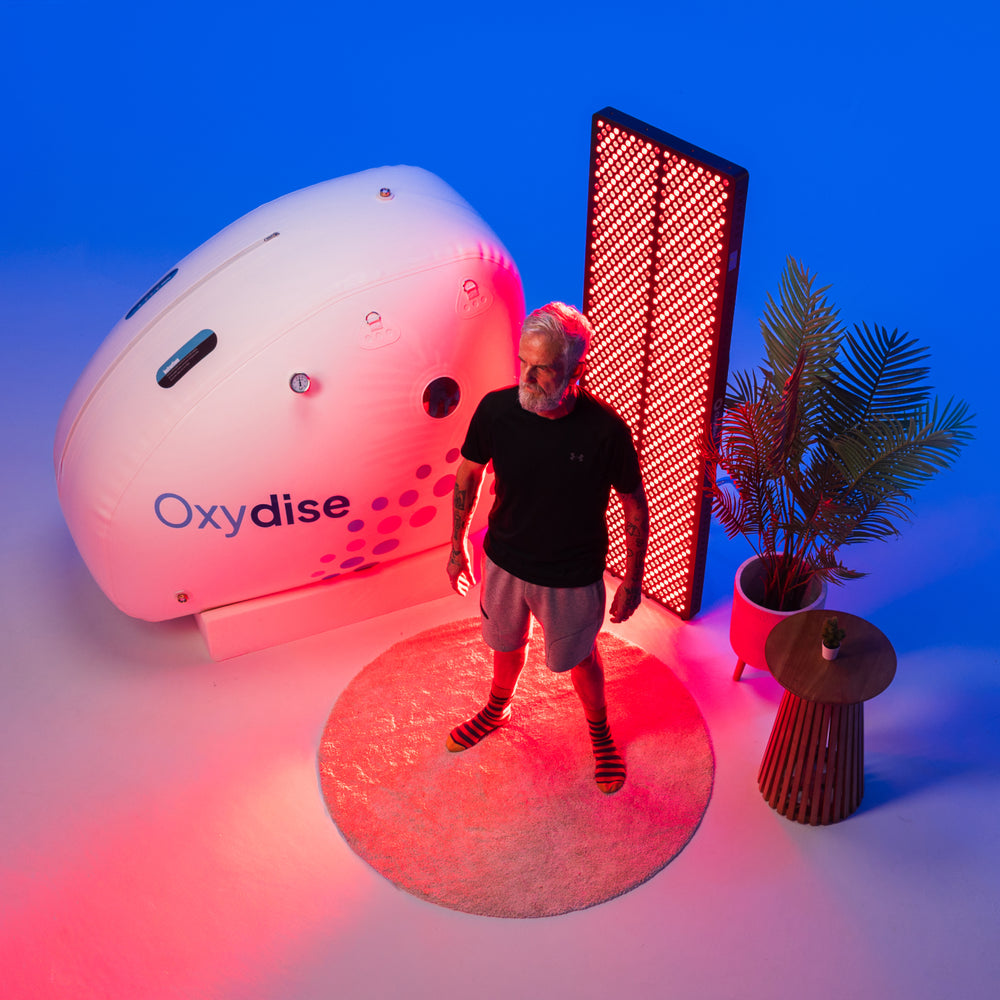HBOT Chamber (1.5 ATA) + Red Light Panel + PEMF Mat — We arrive and set it up