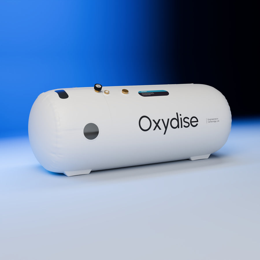 Oxydise Soft-shell Lying Chamber 1.5 ATA, viewed from a low three-quarter angle.
