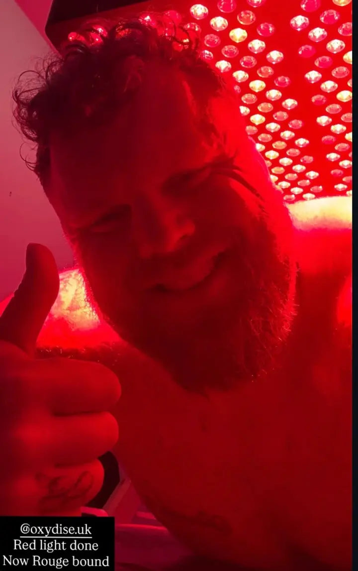 Tom Stoltman using Oxydise Red Light Therapy